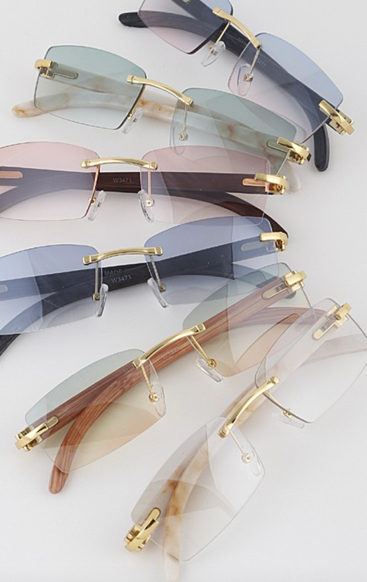 sunglasses-transparent-gold-trim-trendy